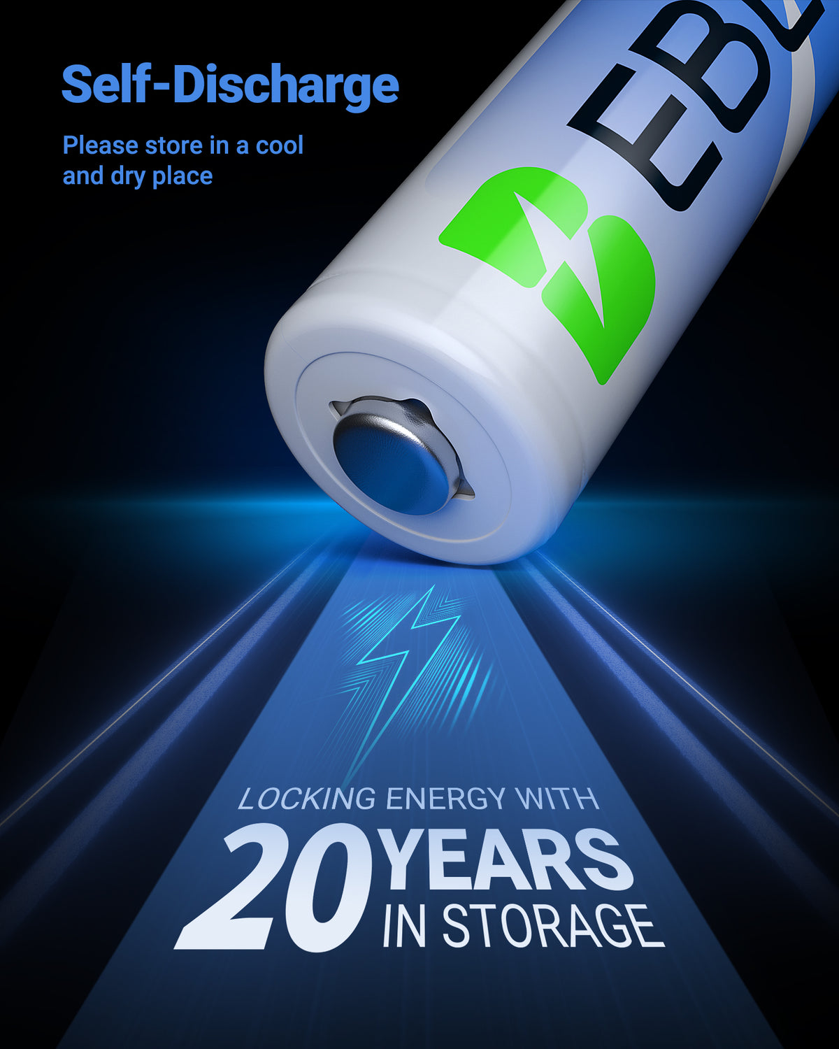Pilas de litio EBL AA de 1,5 V y 3000 mAh (no recargables)