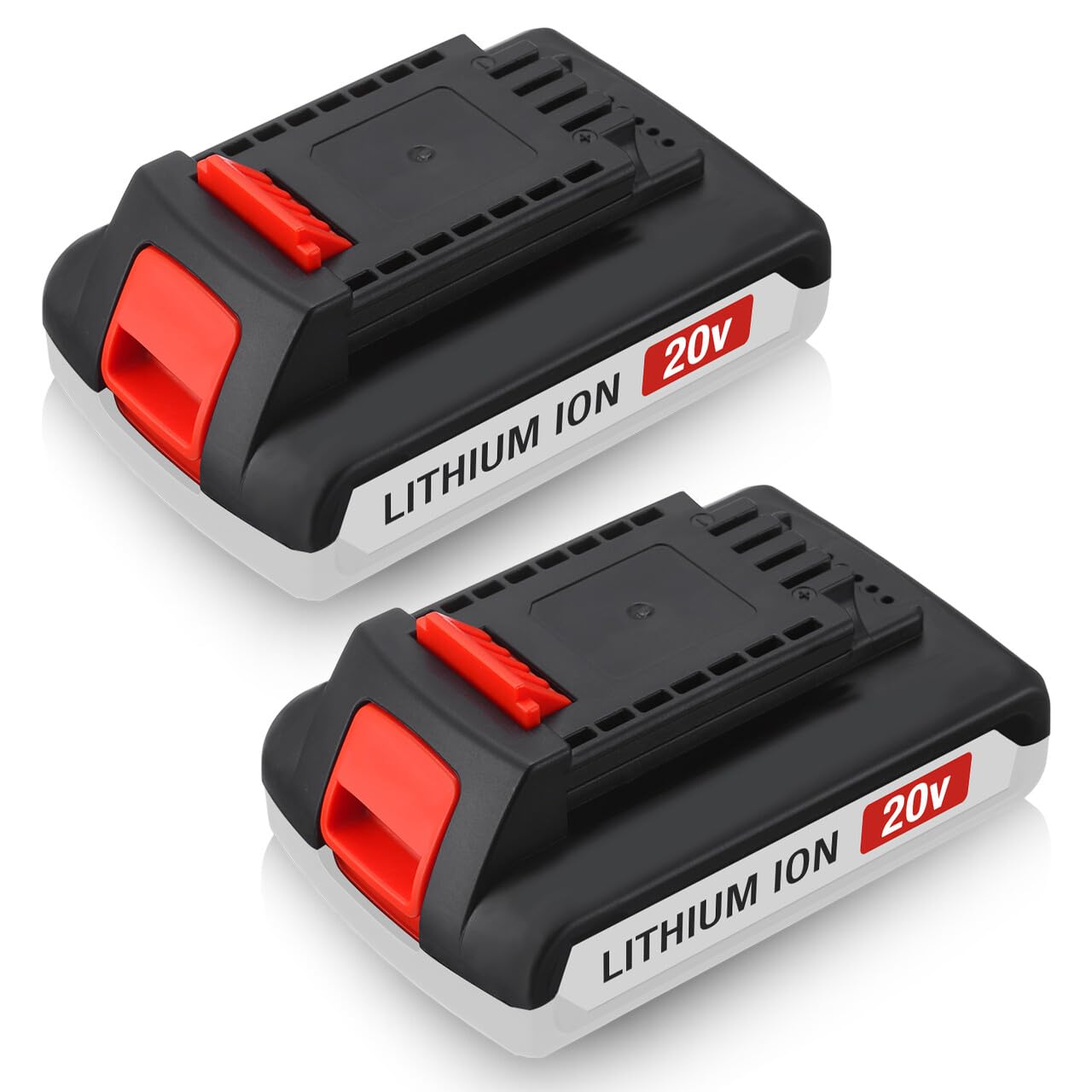 Upgraded 2 Pack 20v Max 3600mAh Replace Battery for Black and Decker