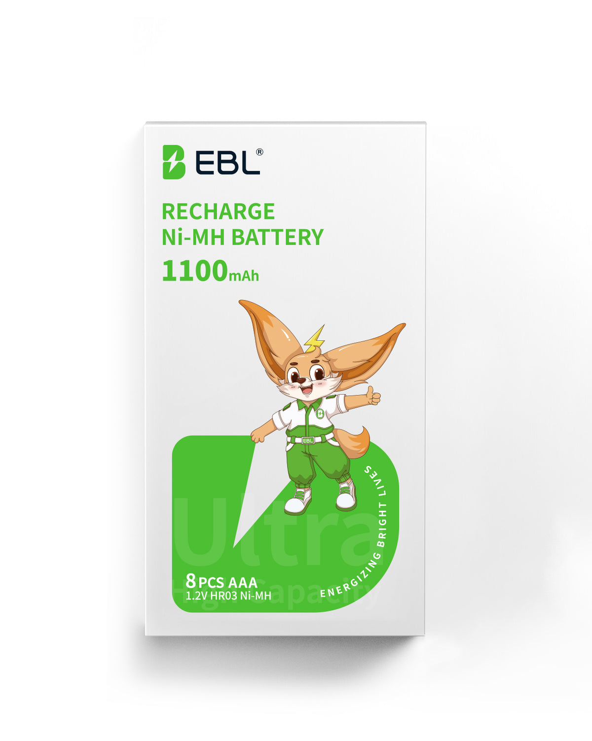 EBL 単4電池 充電式 1100mAh 8個パック