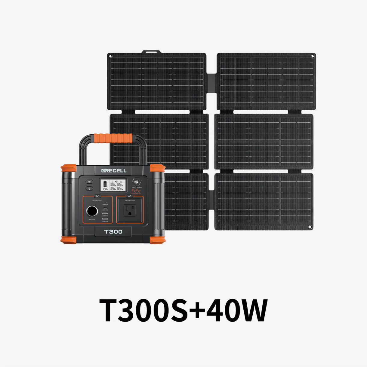 Grecell Portable Power Station 330W with 40W Solar Panel