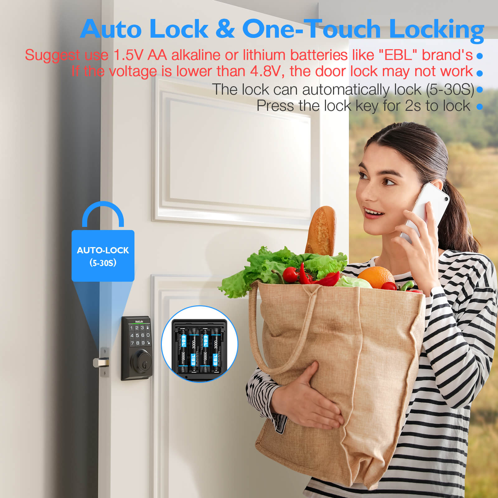 💥Clearance Sale & Free Delivery! 🚚 Aibocn Keyless Door Lock