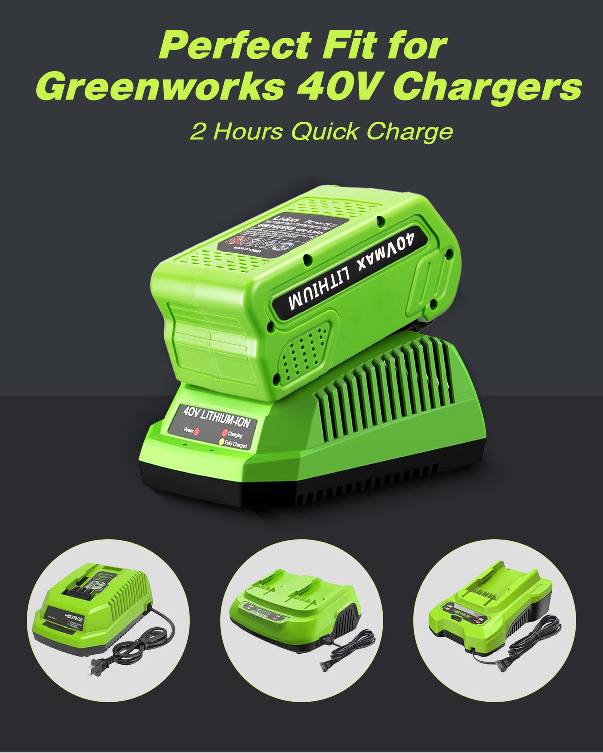 40V 6.0Ah Lithium Replacement Battery for Greenworks Cordless Lawn & Garden Tools