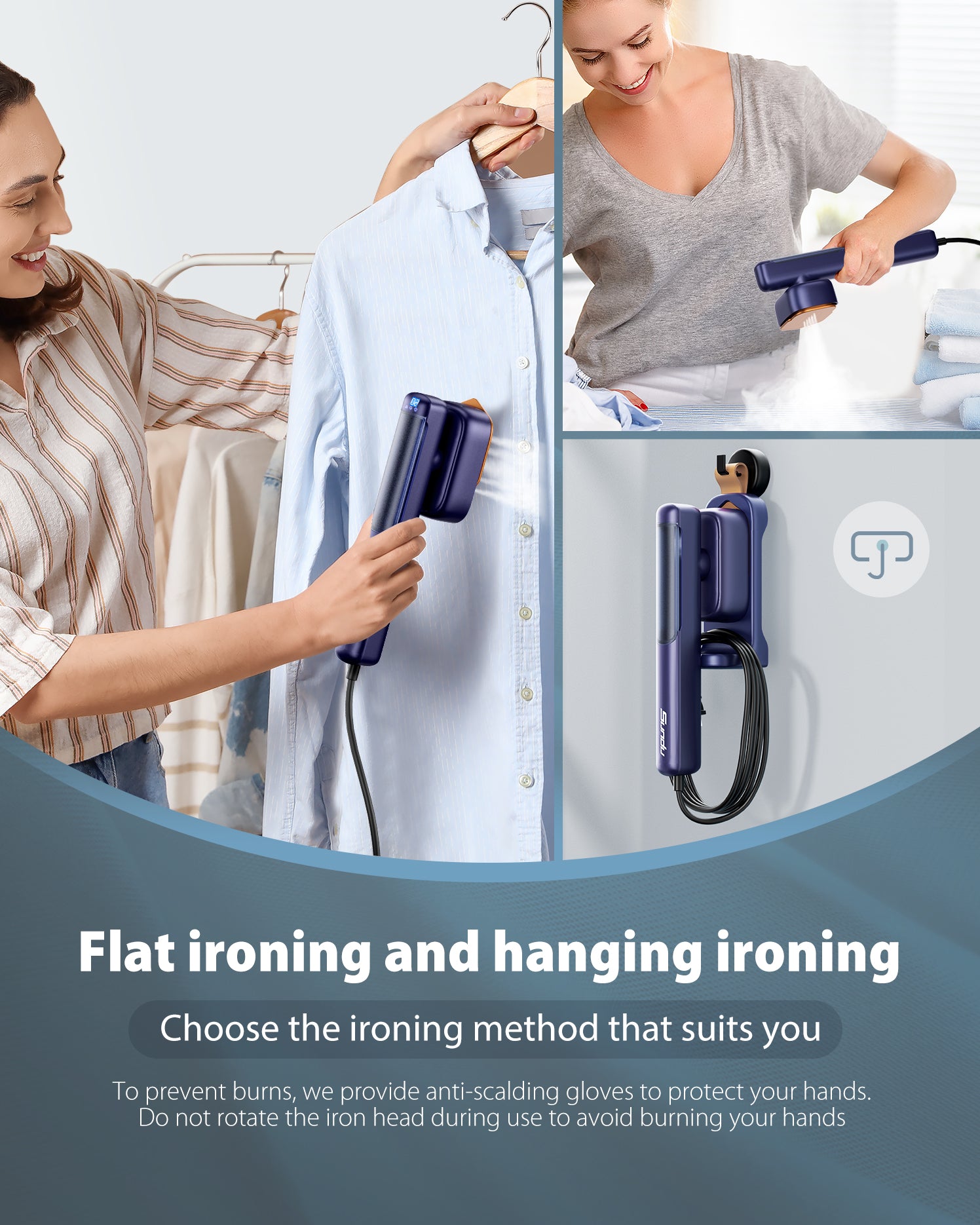 Sundu Handheld Travel Steamer Iron 2 In 1