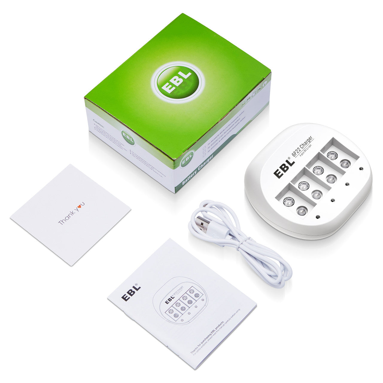 EBL 9V 4 Bay Battery Charger - EBLOfficial