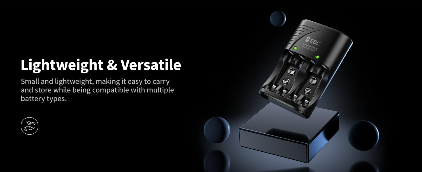 EBL 802 Smart 9V AA AAA Battery Charger for Ni-MH Ni-CD Rechargeable Batteries