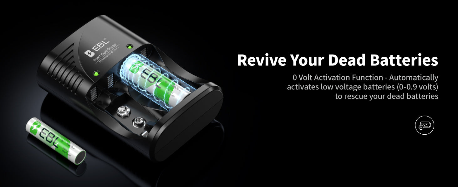 EBL 802 Smart 9V AA AAA Battery Charger for Ni-MH Ni-CD Rechargeable Batteries