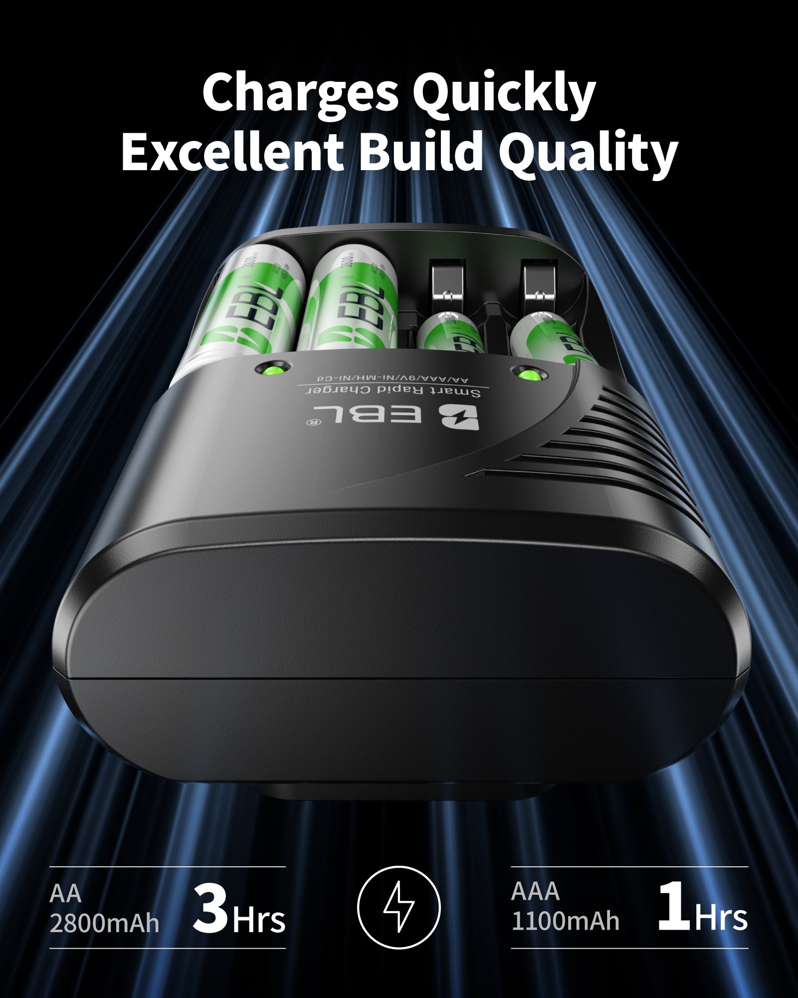 EBL Smart Rapid Battery Charger - EBLOfficial