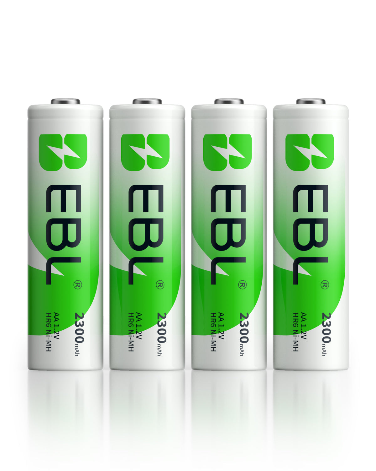 EBL 2300mAh AA NiMH Rechargeable Batteries – Precharged Double A Batteries for Everyday Use