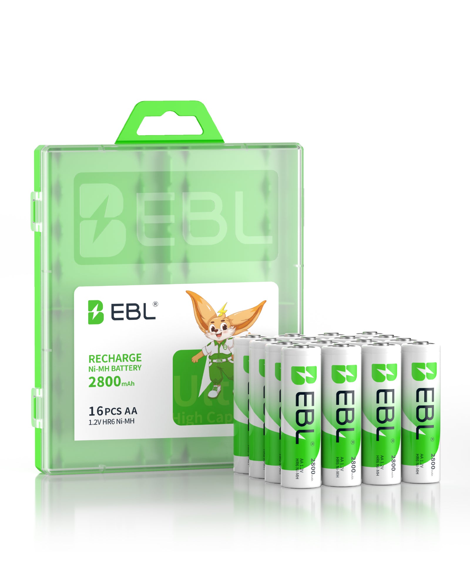 EBL AA Ni-MH Rechargeable Batteries 2800mAh