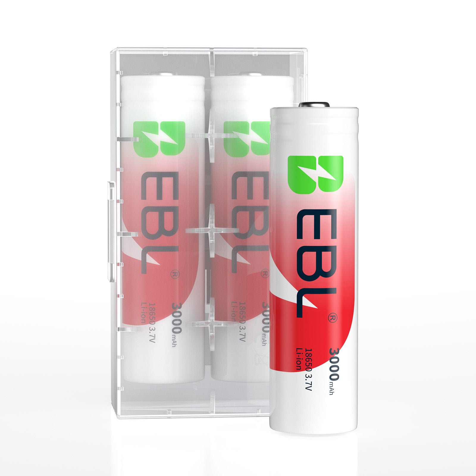 EBL BRC 18650 Rechargeable Battery 3000mAh - Protected Button Top