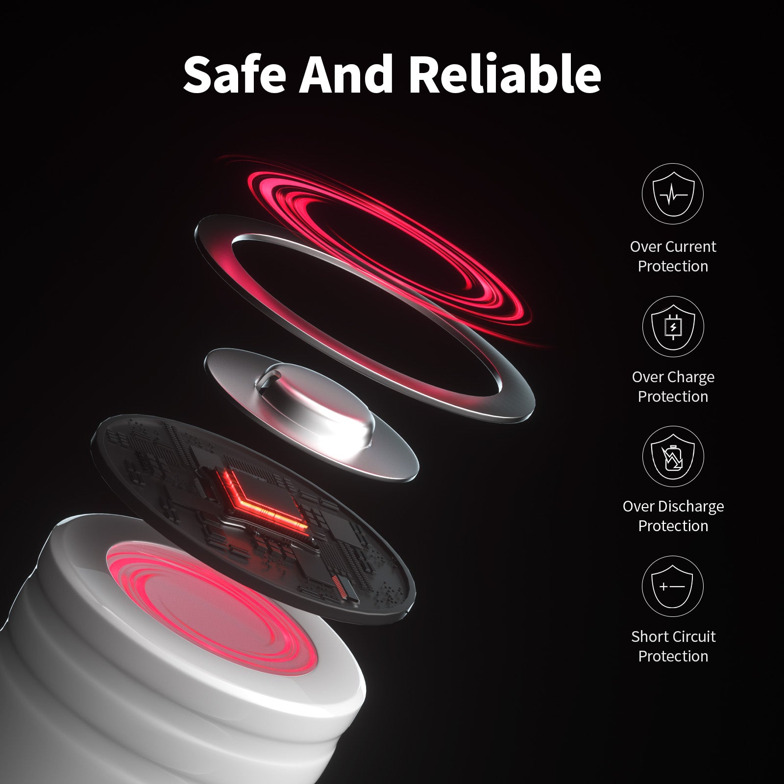 EBL BRC 18650 Rechargeable Battery 3000mAh - Protected Button Top