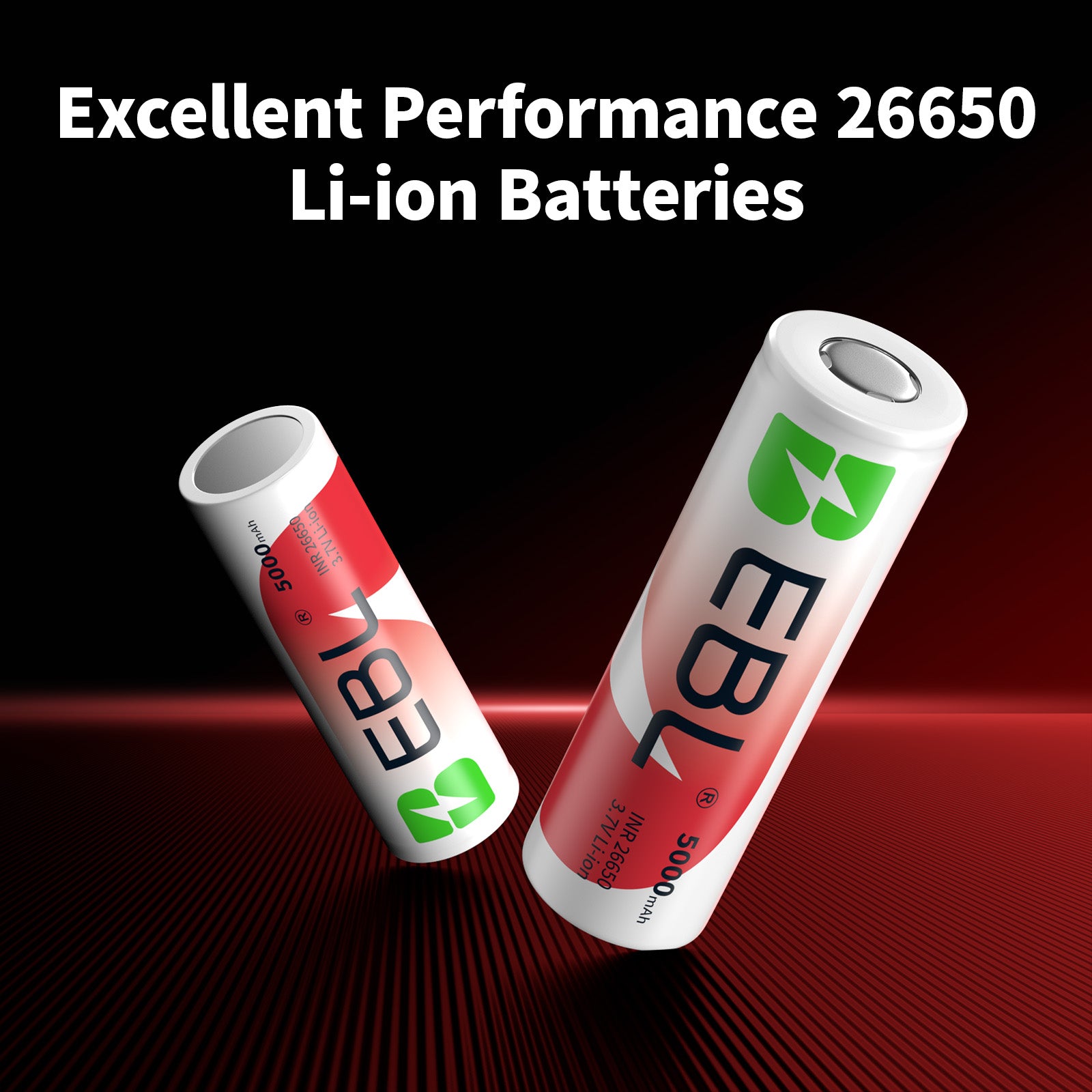 EBL INR 26650 Li-ion Rechargeable Batteries 5000mAh