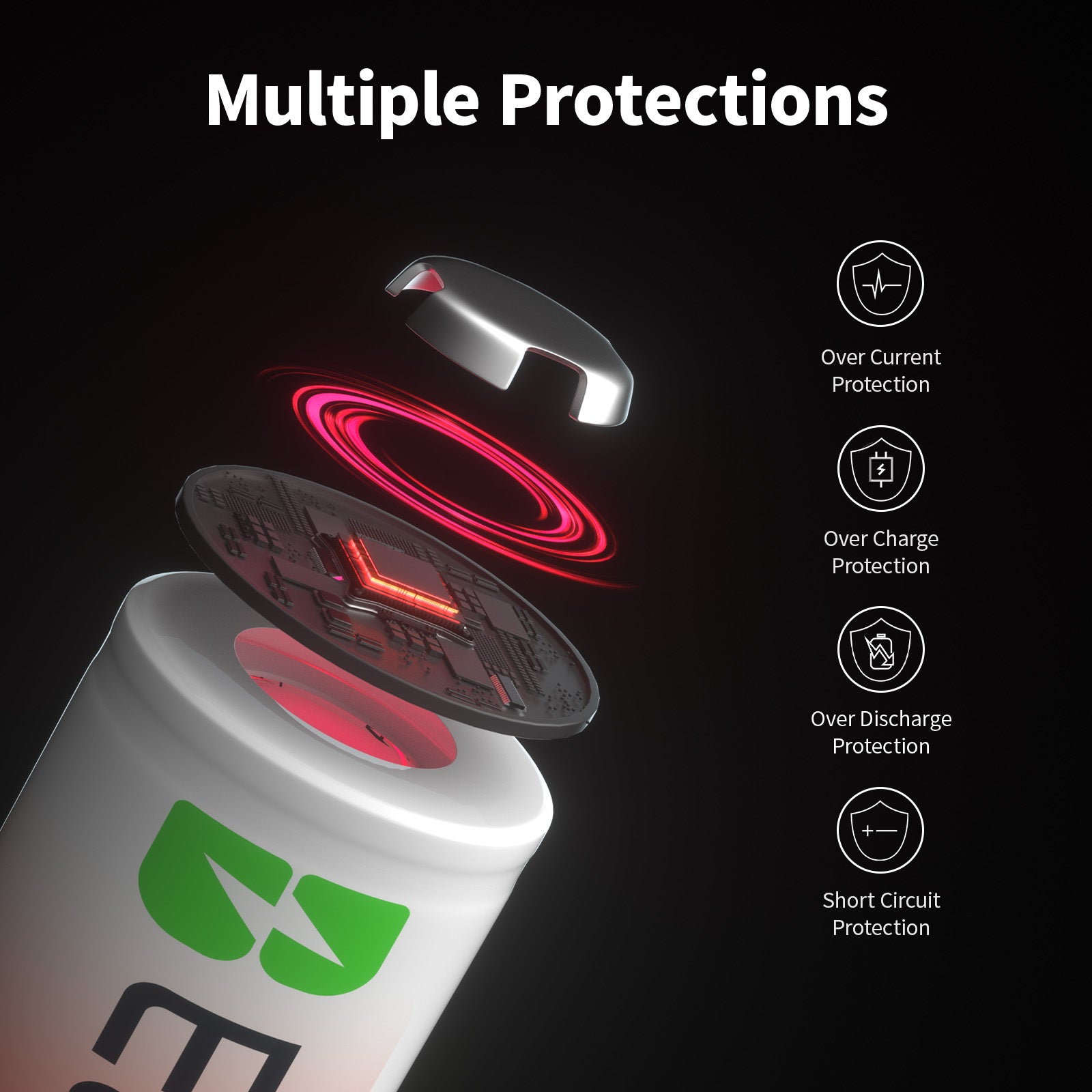 EBL INR 26650 Li-ion Rechargeable Batteries 5000mAh