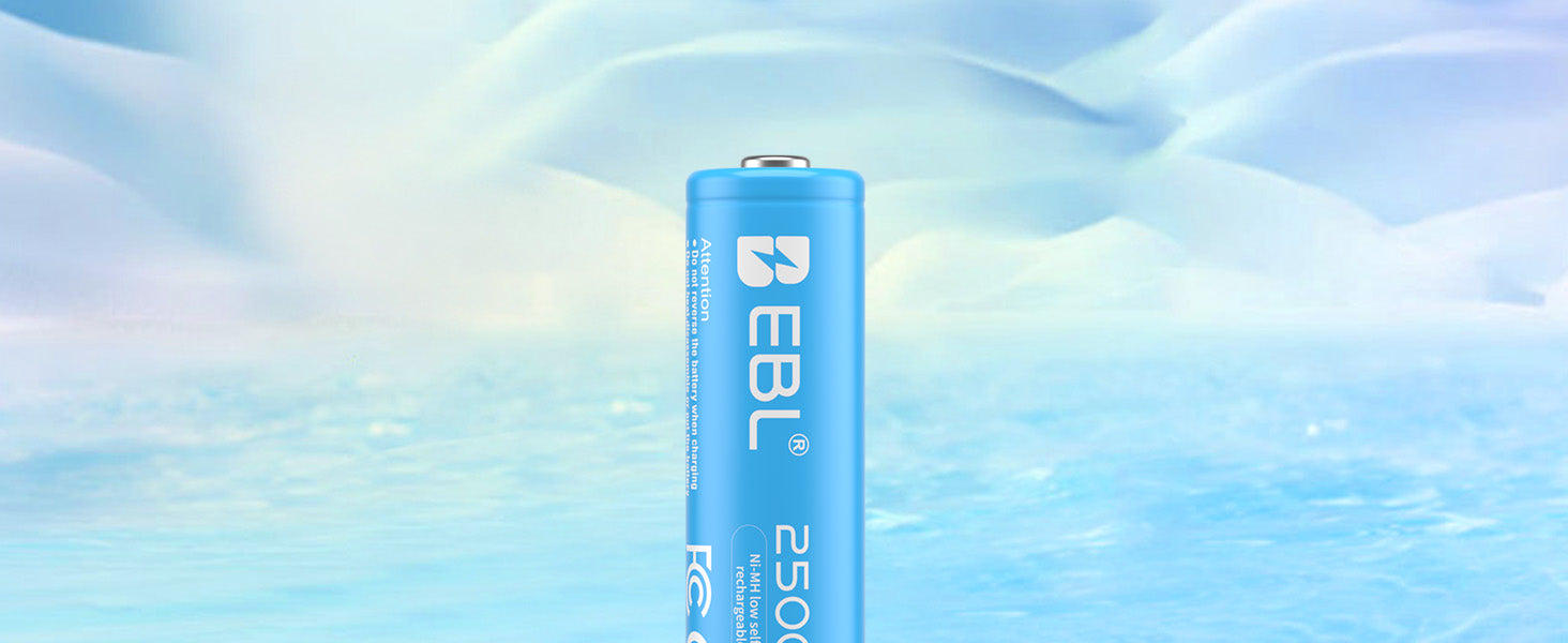 EBL 10Pcs Rainbow Colorful AA Batteries 1.2V 2500mAh