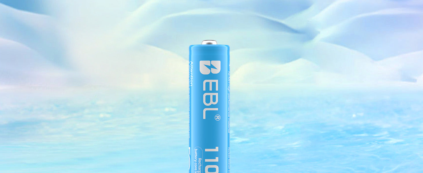 EBL 10Pcs Rainbow AAA Rechargeable Batteries 1.2V 1100mAh