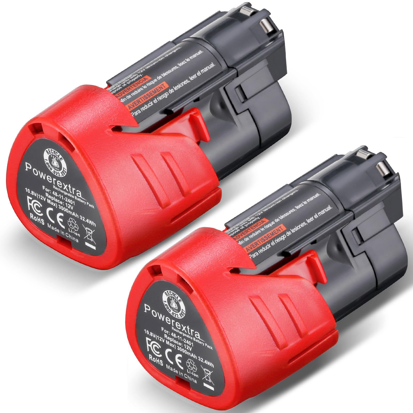 milwaukee flashlight battery replacement 2 Pack Lithium-ion Replacement Battery for Milwaukee