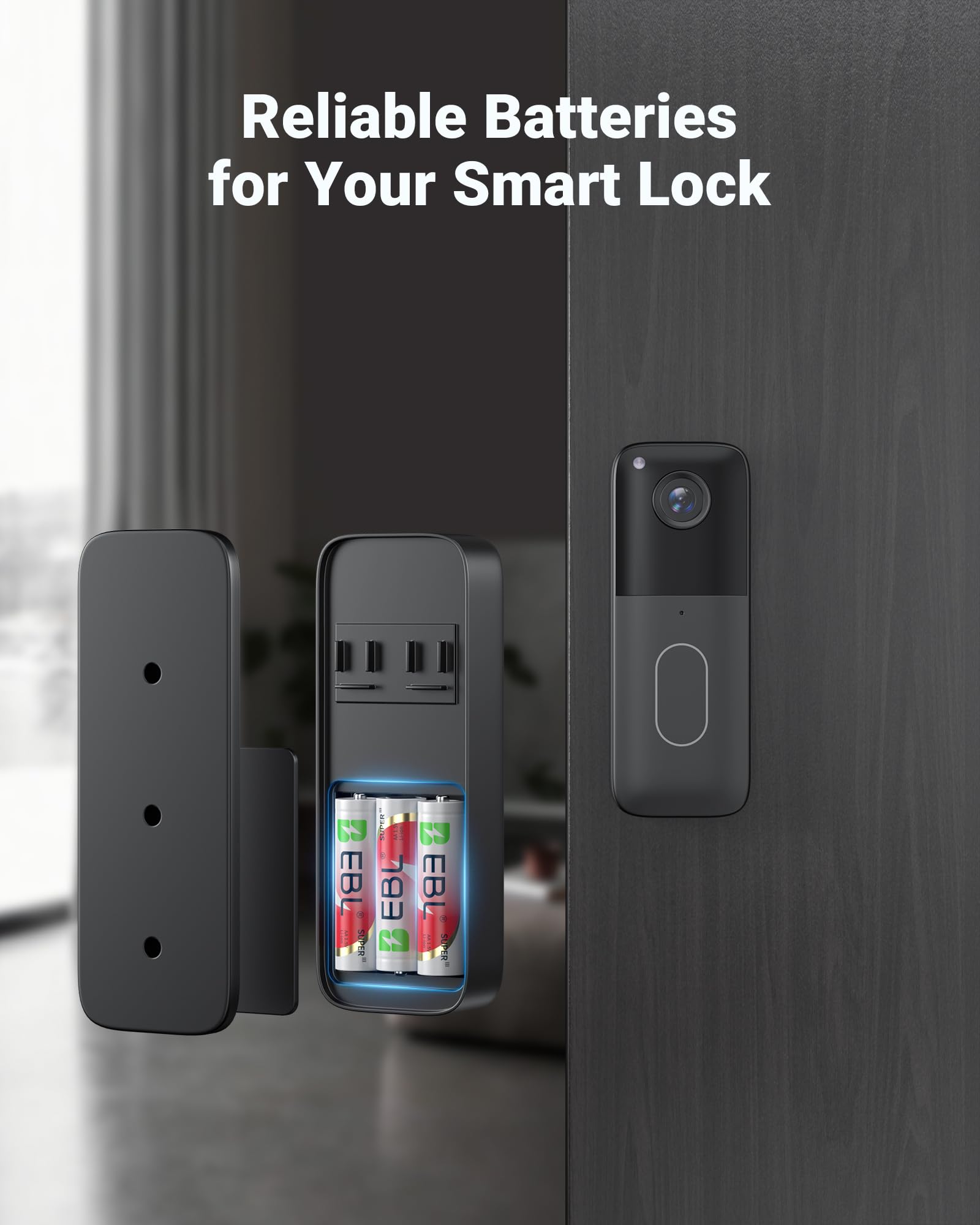 EBL Rechargeable AA Lithium Batteries Ⅲ 3600mWh with Charger