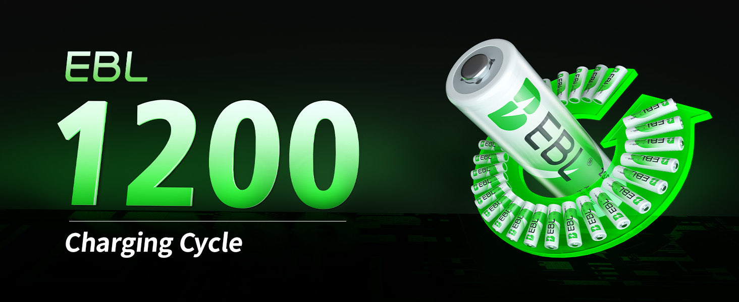 EBL AA AAA 9V Smart Battery Charger with Rechargeable Batteries