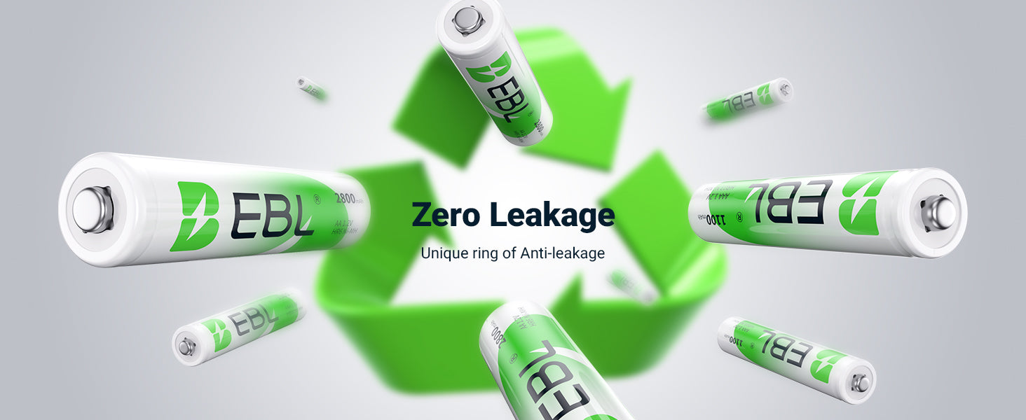 EBL batteries are recycled and have Zero Leakage