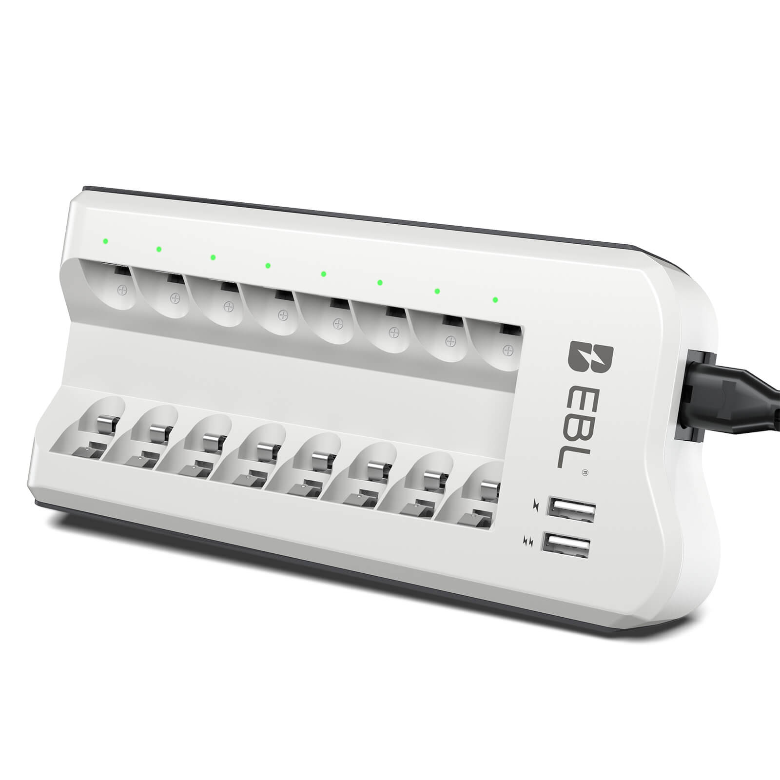 EBL Upgraded 808U Smart 8 Bay Individual Battery Charger