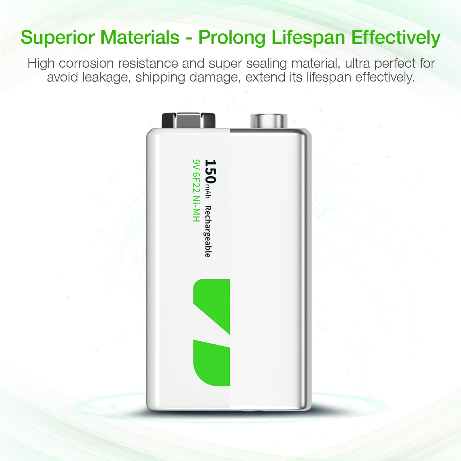 EBL 9V Rechargeable Ni-MH Battery 150mAh