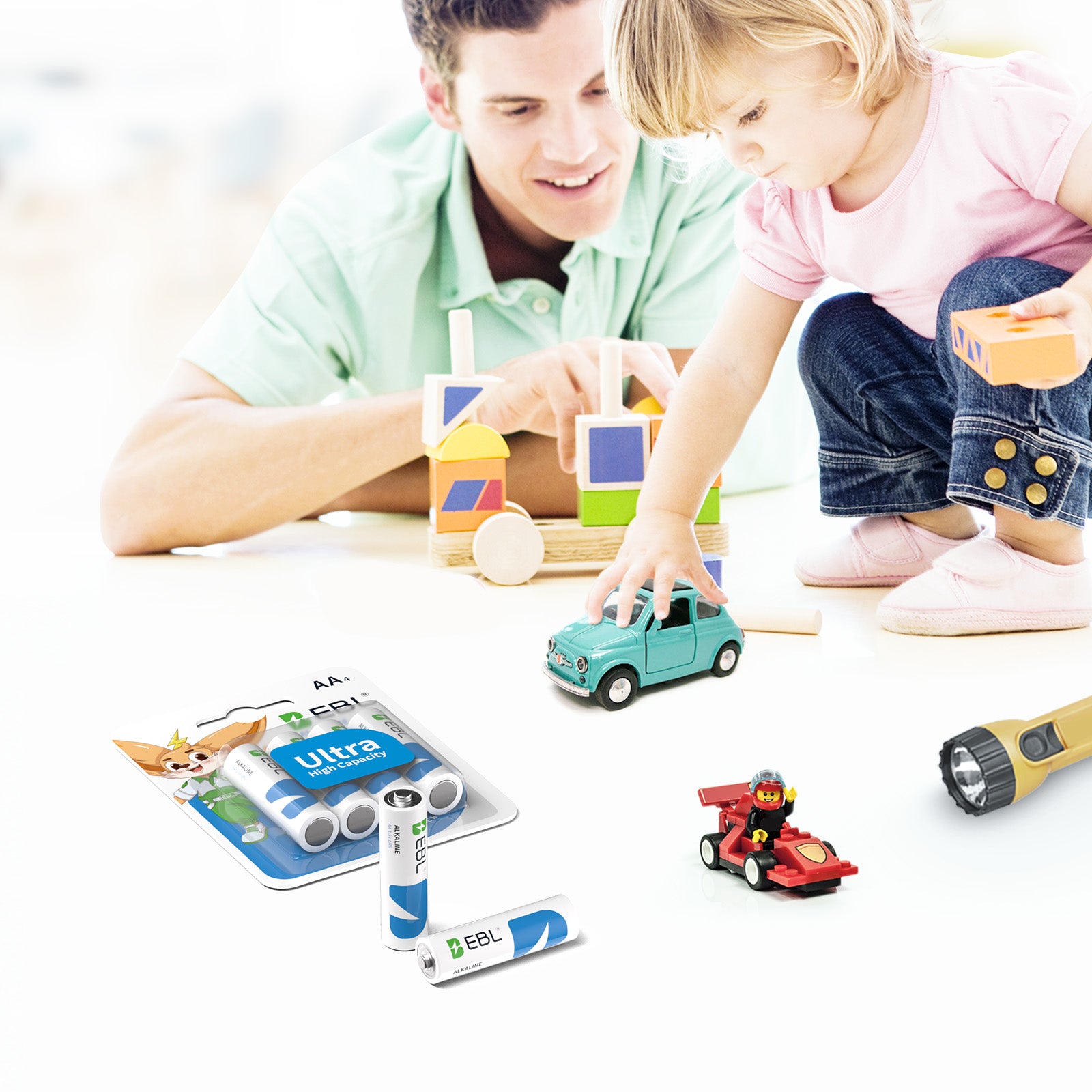 EBL AA Batteries 1.5V Alkaline Double A Batteries Non-rechargeable