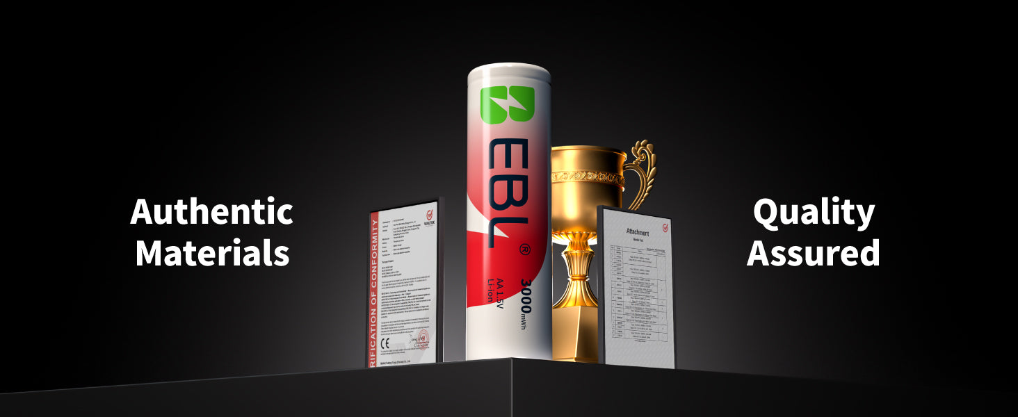 EBL 1.5V Lithium AA Rechargeable Batteries