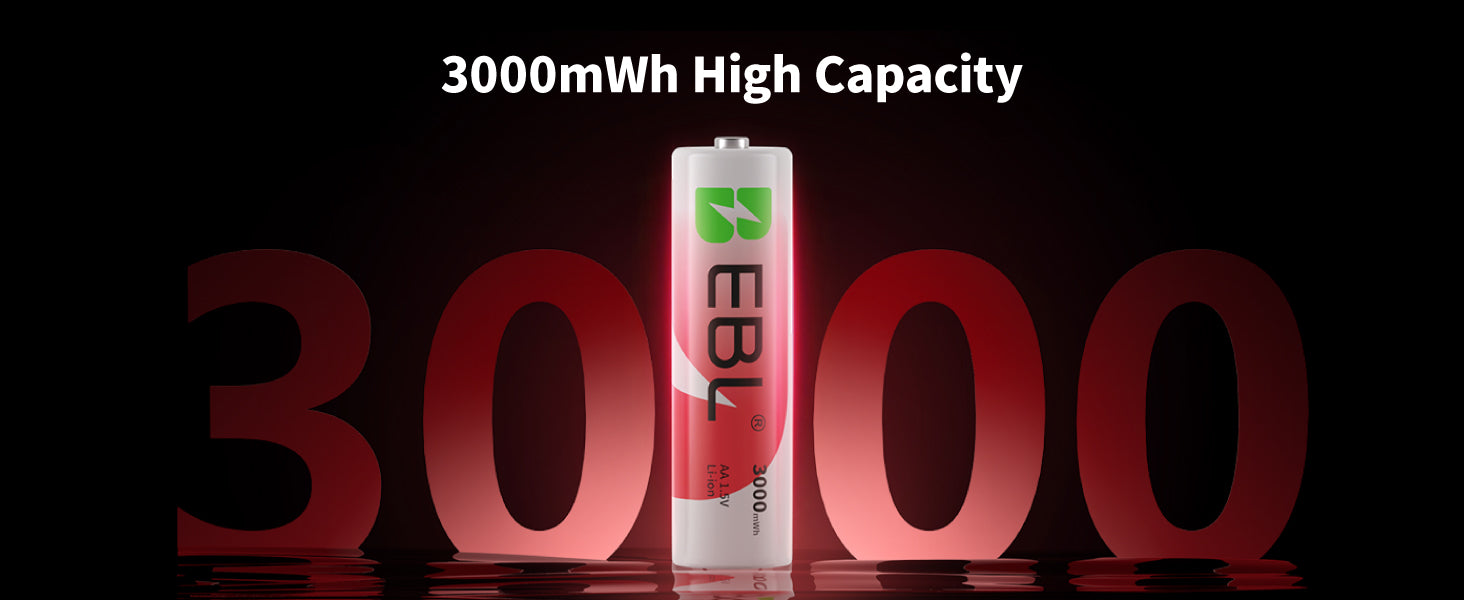 EBL 1.5V Lithium AA Rechargeable Batteries