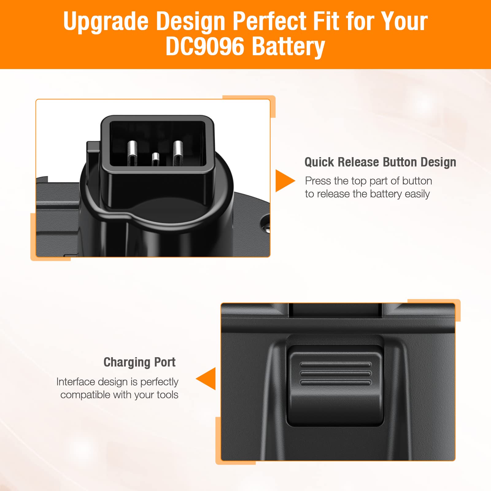 4500mAh 18V Replacement Battery for Dewalt