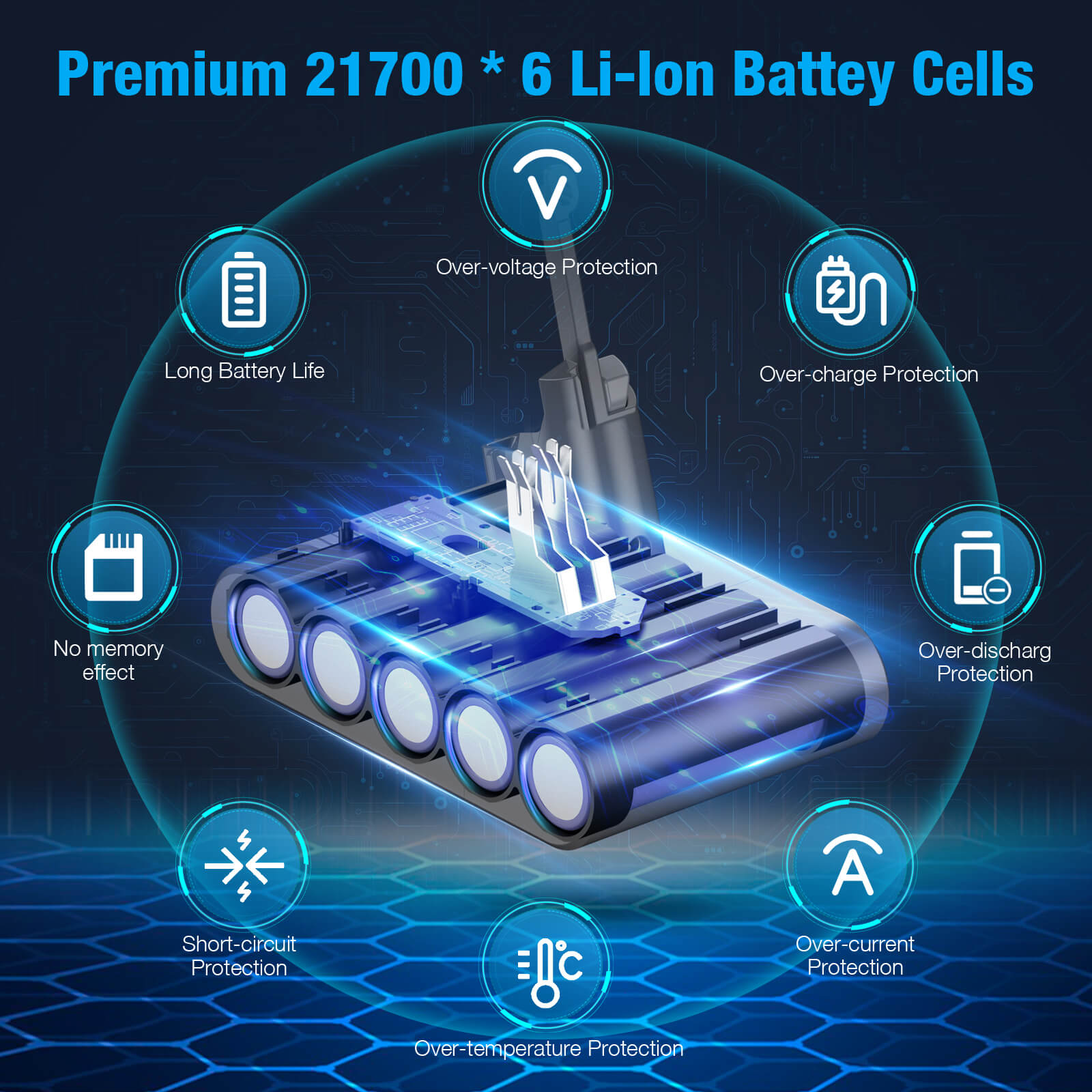 5000mAh Replacement for V7 Battery