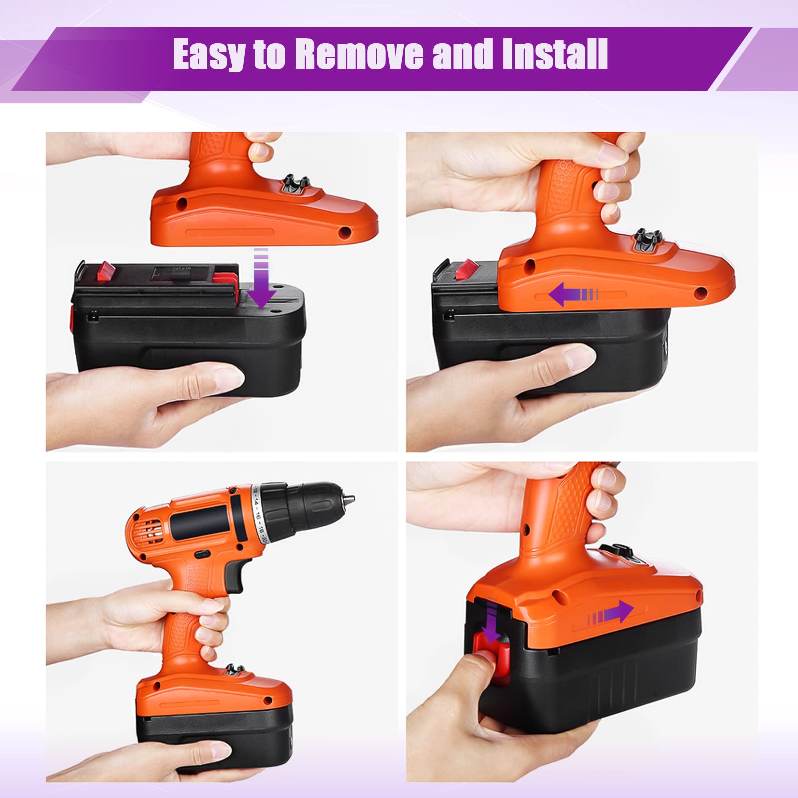 2-Pack 4000mAh HPB18 Battery for Black and Decker 18V Tools