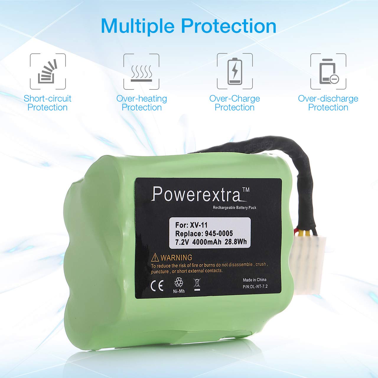 2-Pack 4000mAh Battery for Neato XV Series Robotic Vacuum