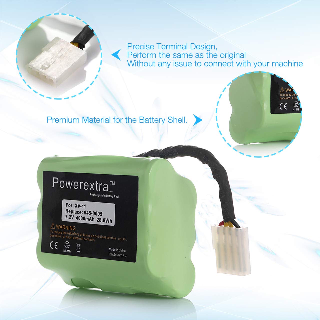 2-Pack 4000mAh Battery for Neato XV Series Robotic Vacuum