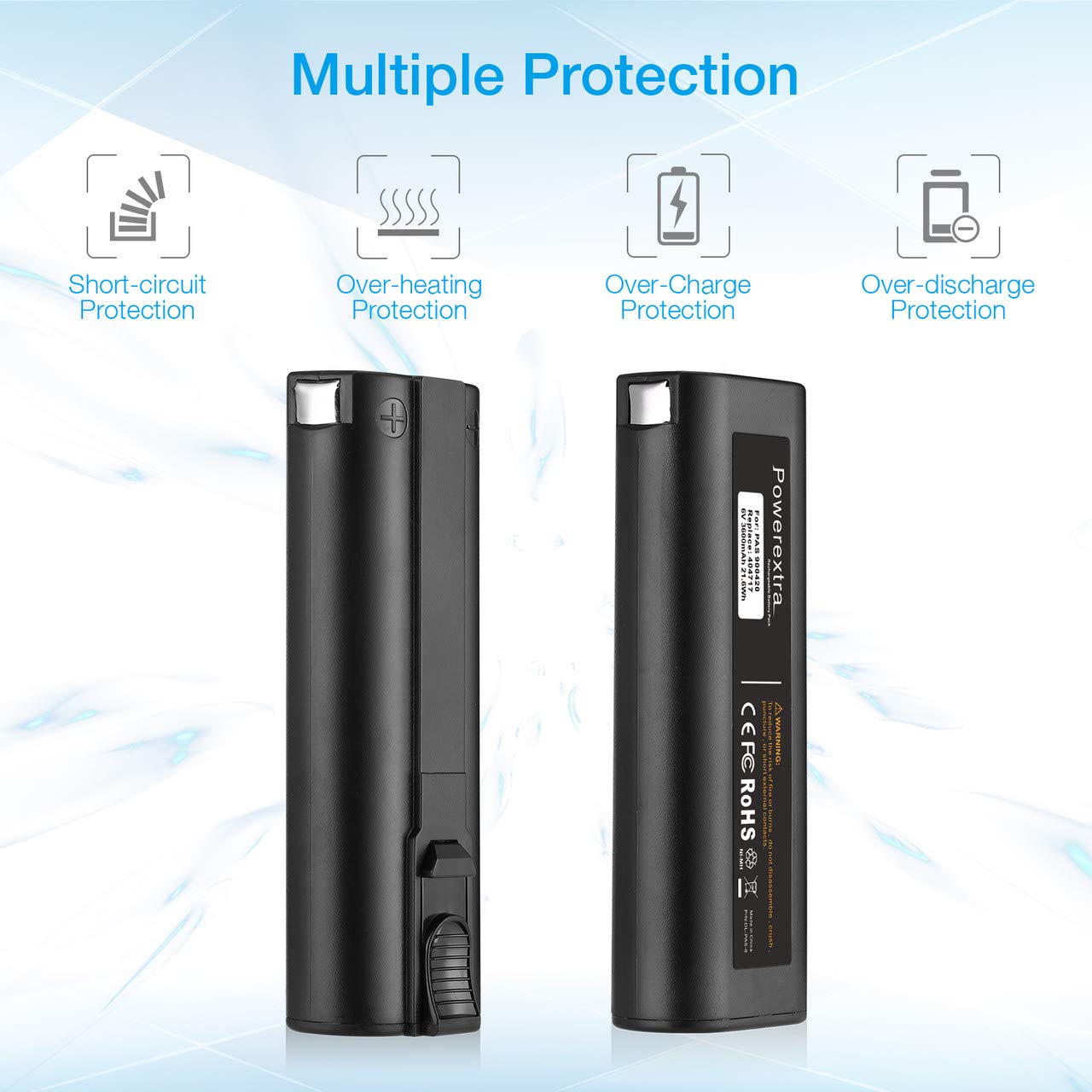 2 Pack 6V 3600mAh NI-MH Battery Compatible with Paslode