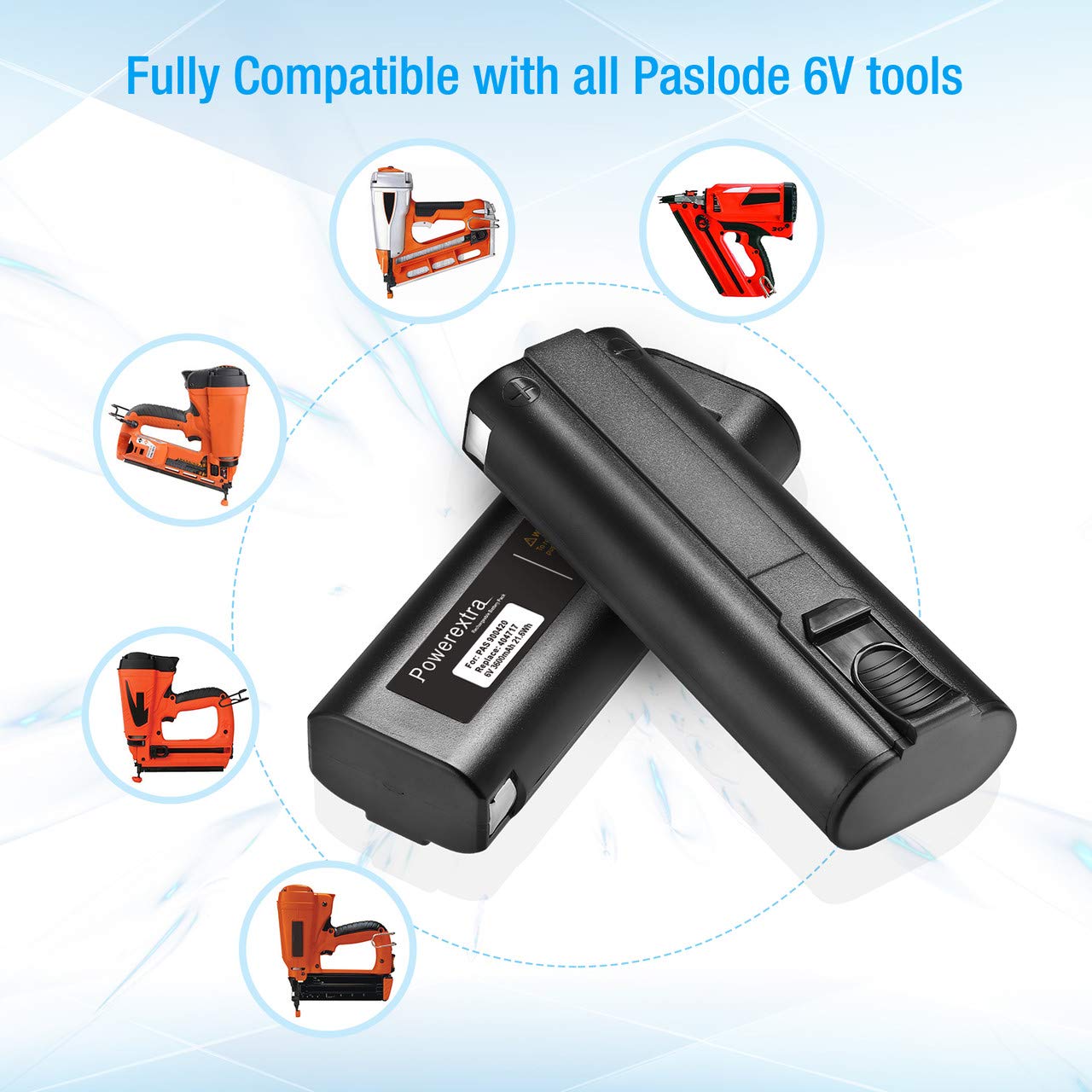 2 Pack 6V 3600mAh NI-MH Battery Compatible with Paslode