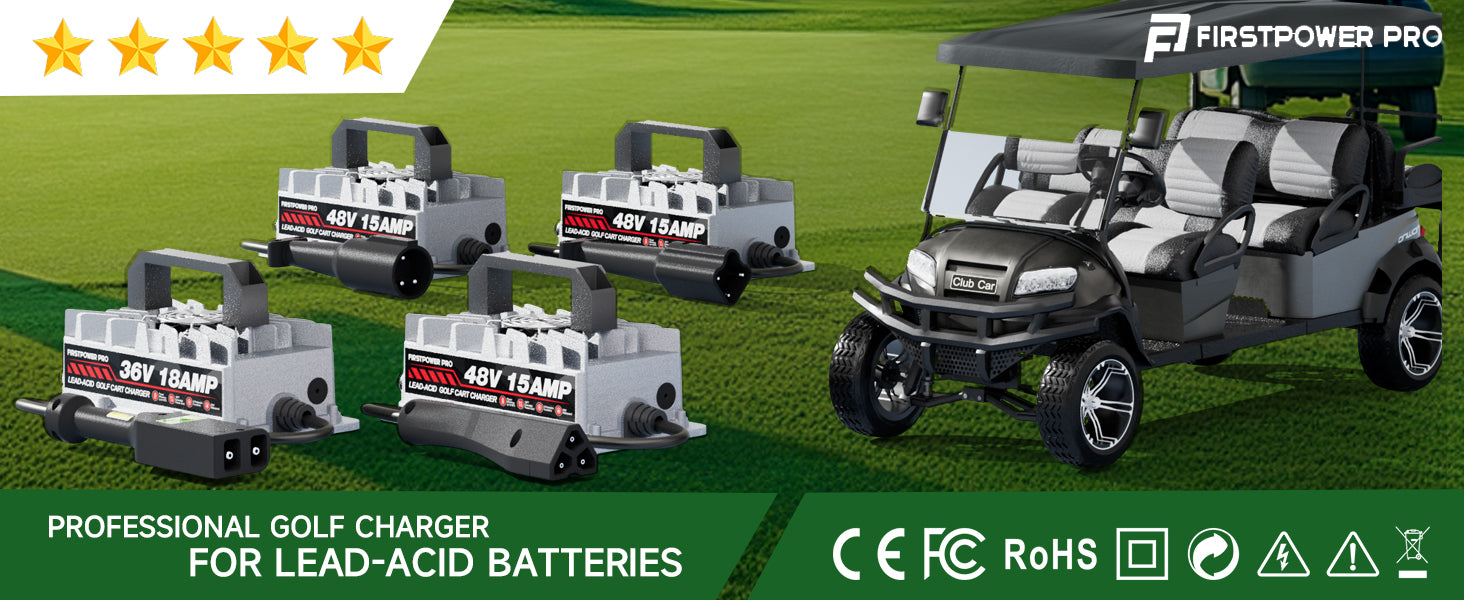 48V 15A Golf Cart Battery Charger for Yamaha G29 Drive
