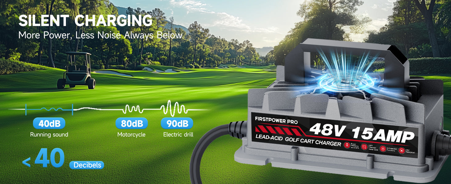 48V 15A Golf Cart Battery Charger for Yamaha G29 Drive
