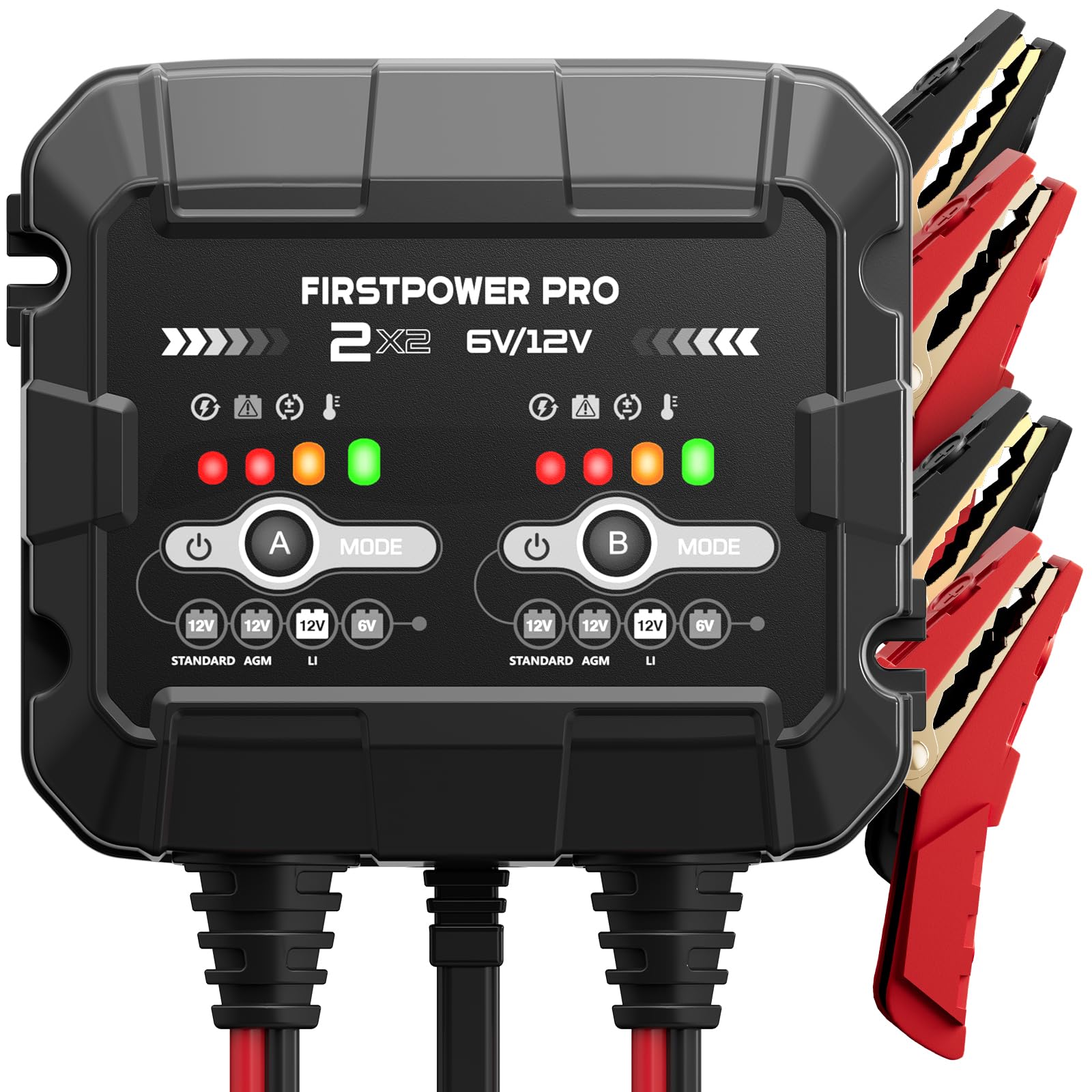 2-Bank 4A Trickle Charger for Car Motorcycle Battery