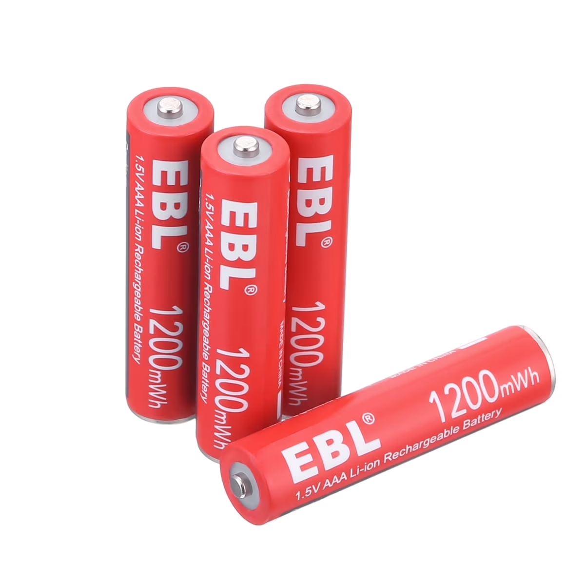 EBL 1.5V Rechargeable AAA Li-ion Battery 1200mwh Lithium Batteries 4Packs