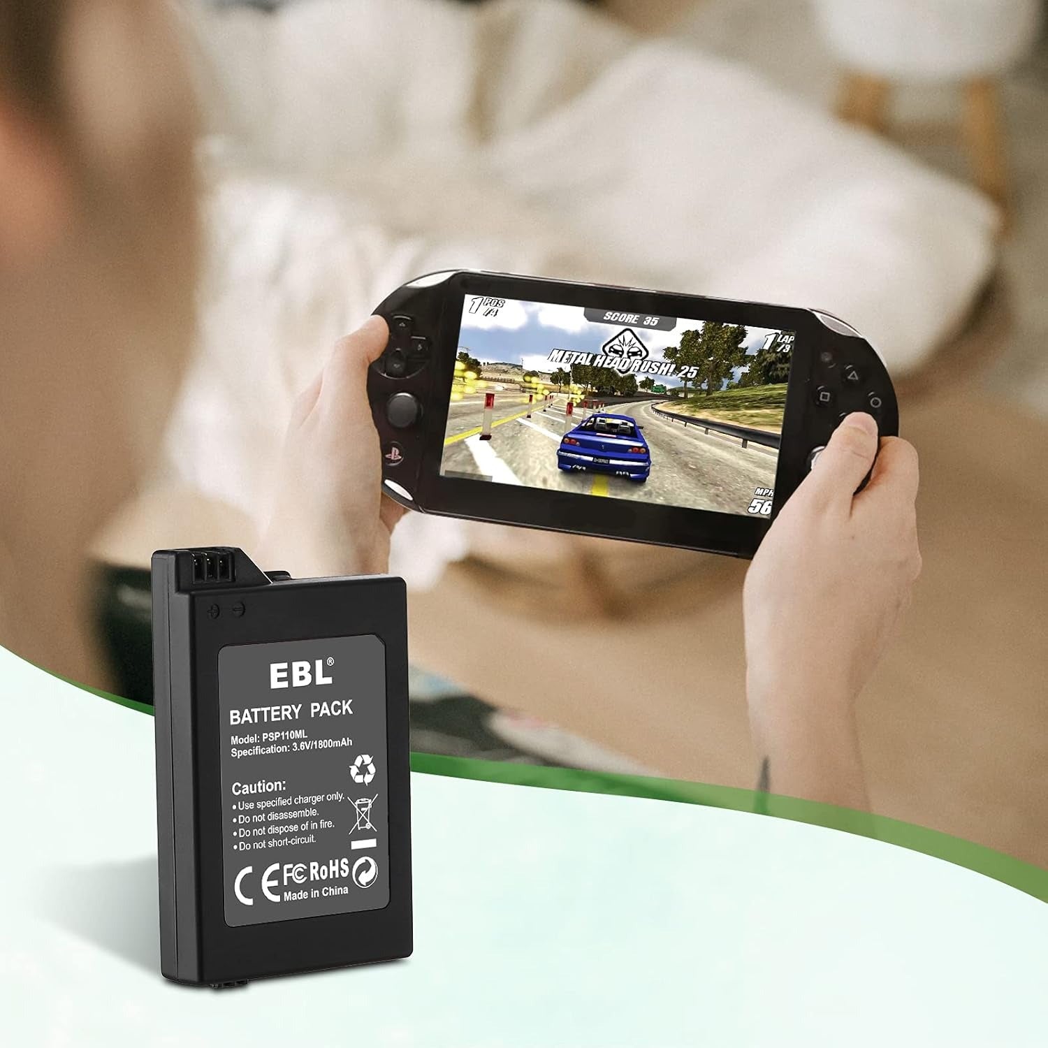 EBL Rechargeable Battery 1800mAh for PSP 1000 1001