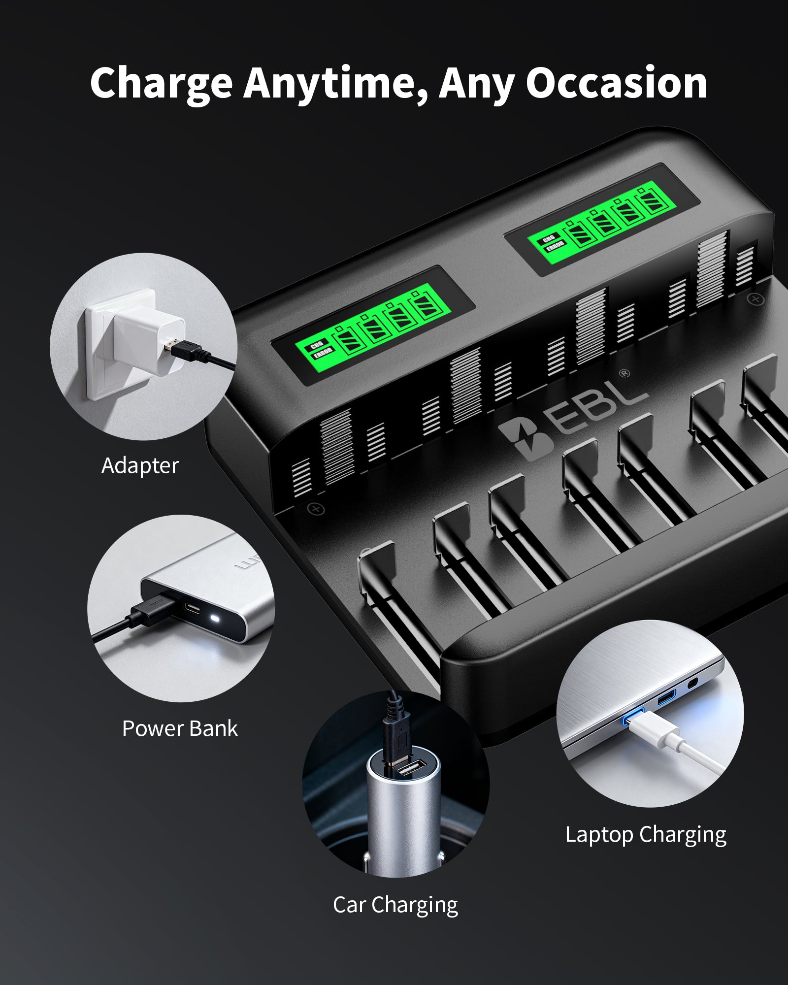 EBL C9008 LCD Battery Charger