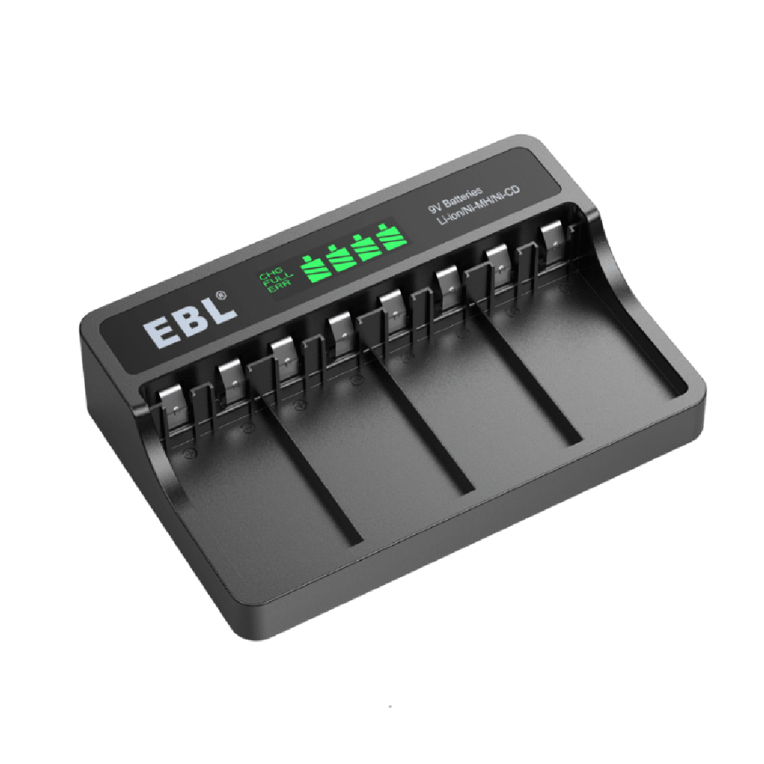 EBL 4-Bay LCD Smart 9V Battery Charger