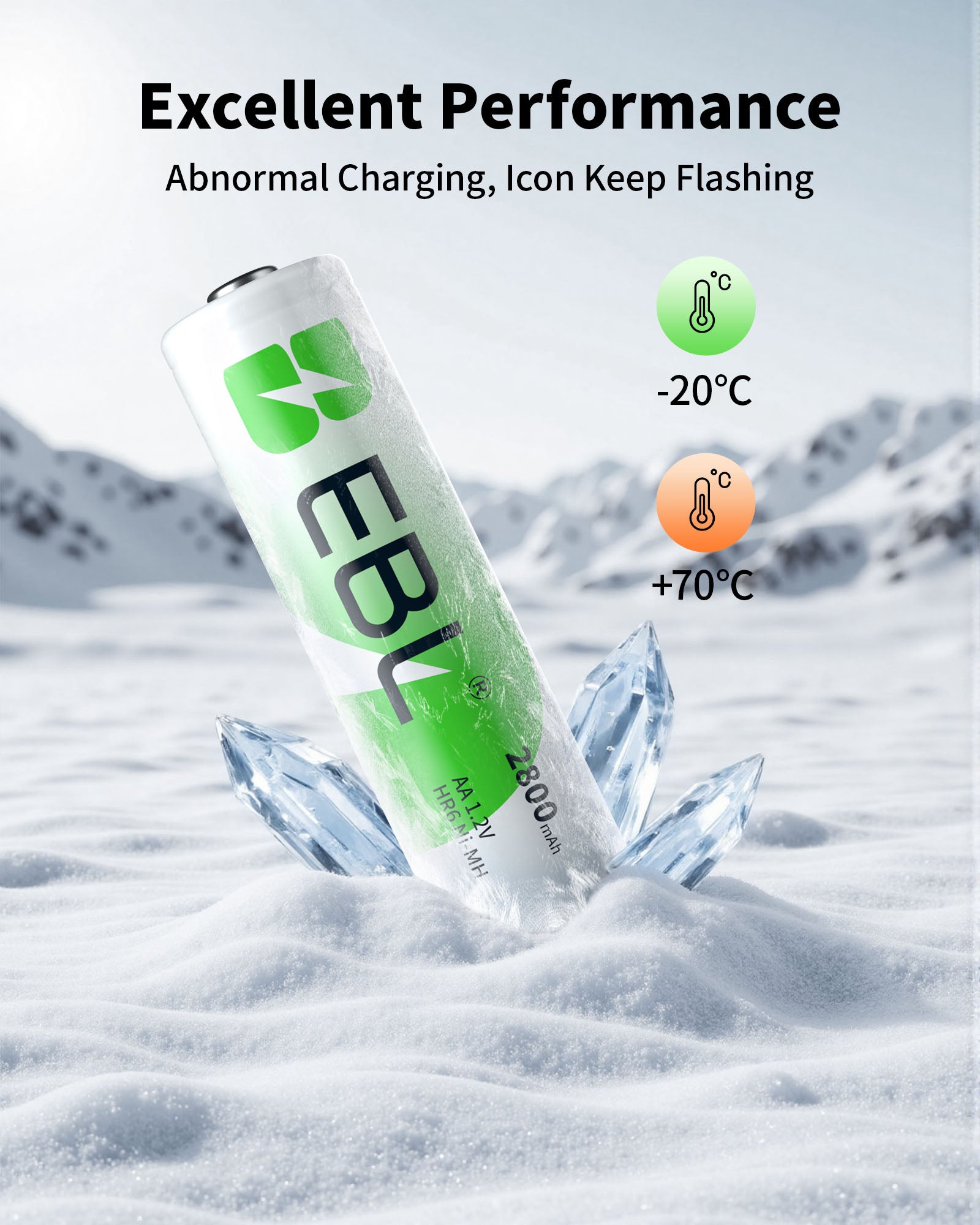 EBL AA AAA Batteries with FY-809 8-Bay LCD Battery Charger