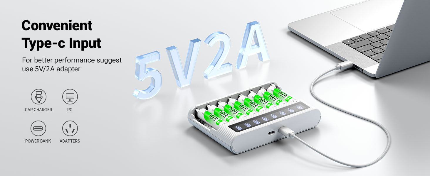 EBL FY-809 LCD Battery Charger for AA AAA Ni-MH Ni-CD Rechargeable Batteries