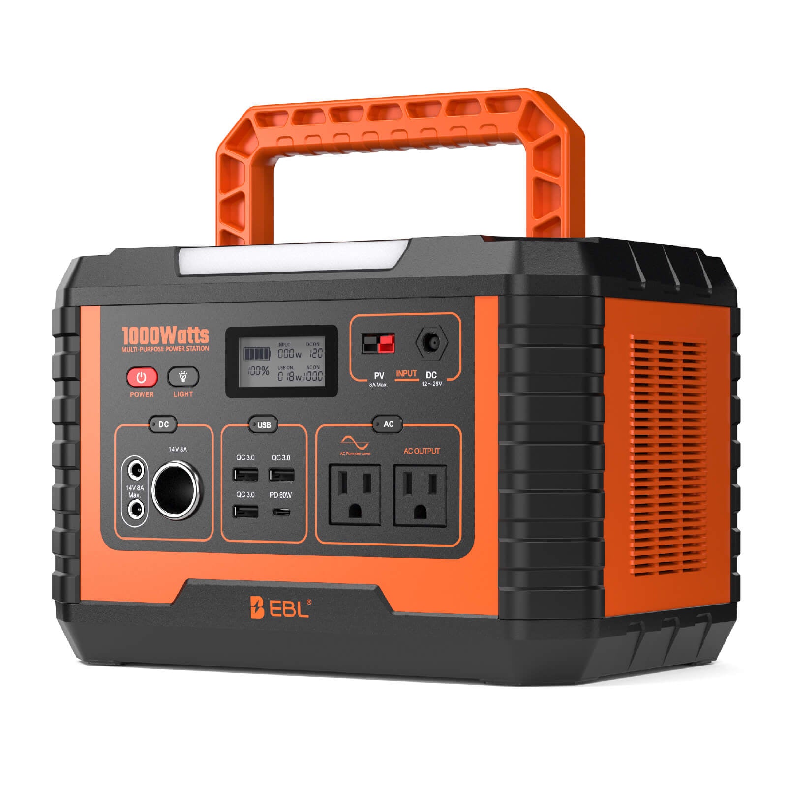 camping power station Shop EBL Portable Power Station Voyager 1000 Green / With 100w Solar Panel