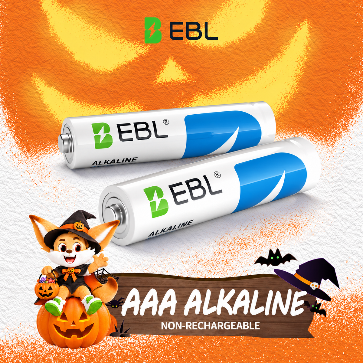 👻 Boo! EBL AAA Alkaline Batteries, 1.5V Non-Rechargeable Triple A Batteries