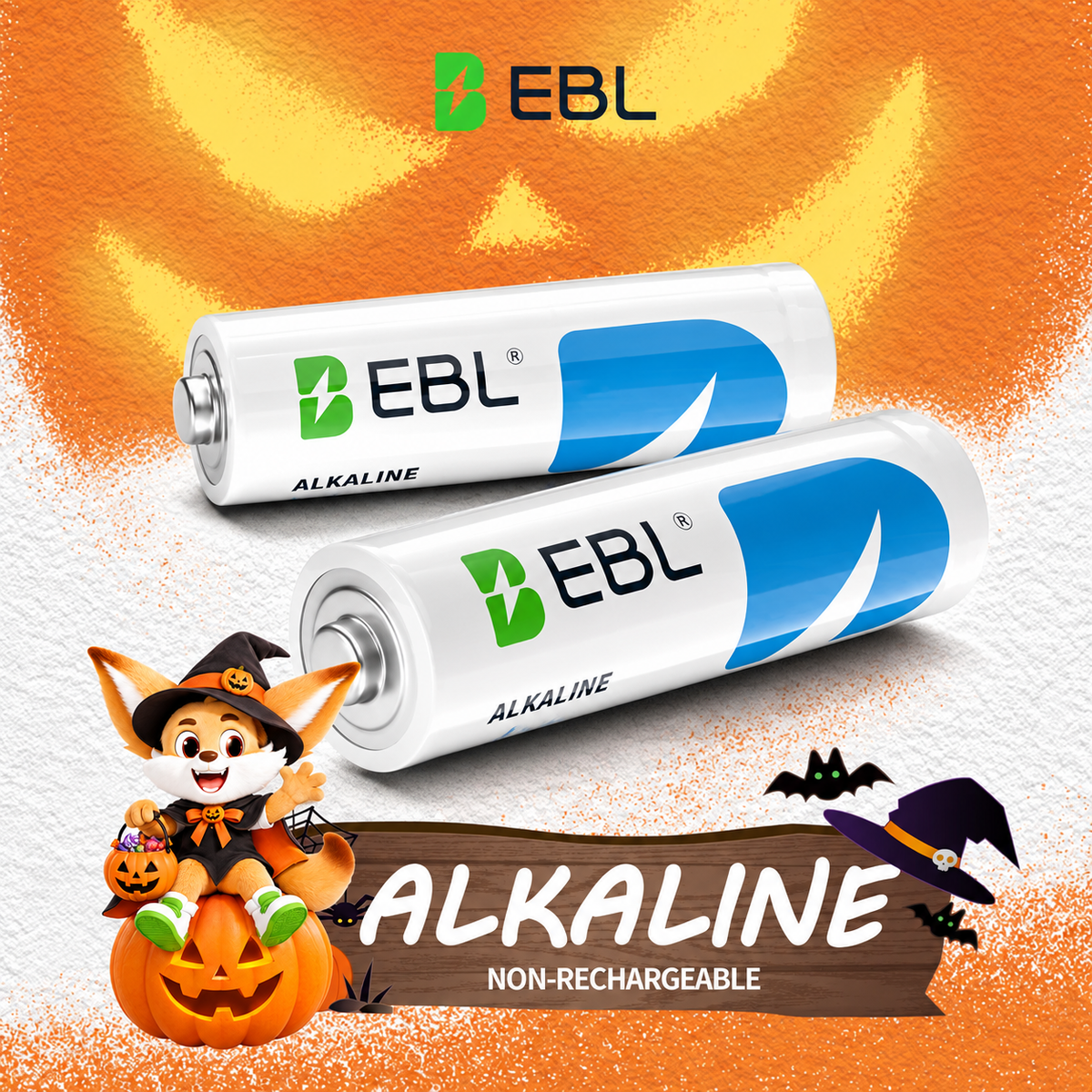 👻 Boo! EBL AA Alkaline Batteries, 1.5V Non-Rechargeable Double A Batteries