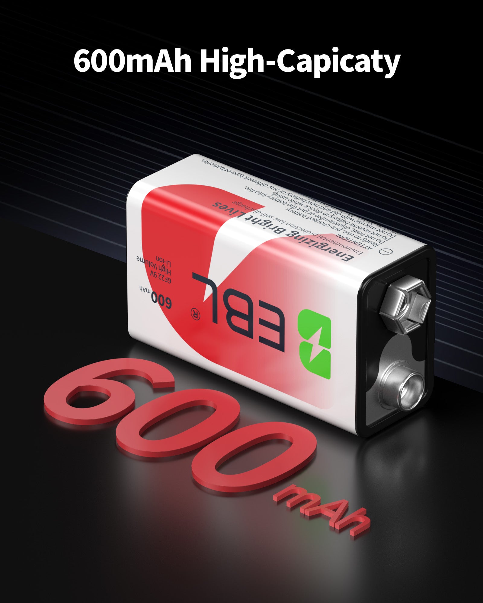 EBL 4 Packs 9V Ni-Mh/Li-Ion Batteries with M7015 Battery Charger