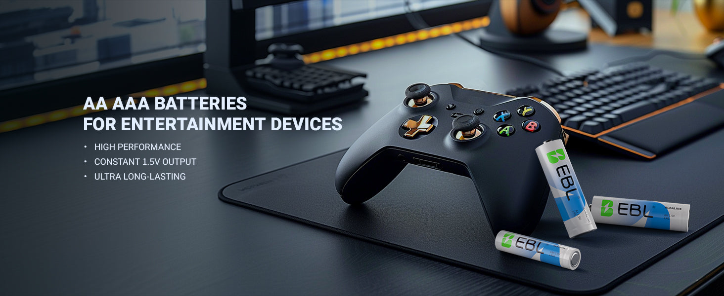 EBL 48 Pack AA & AAA 1.5V Alkaline Batteries Long-Lasting