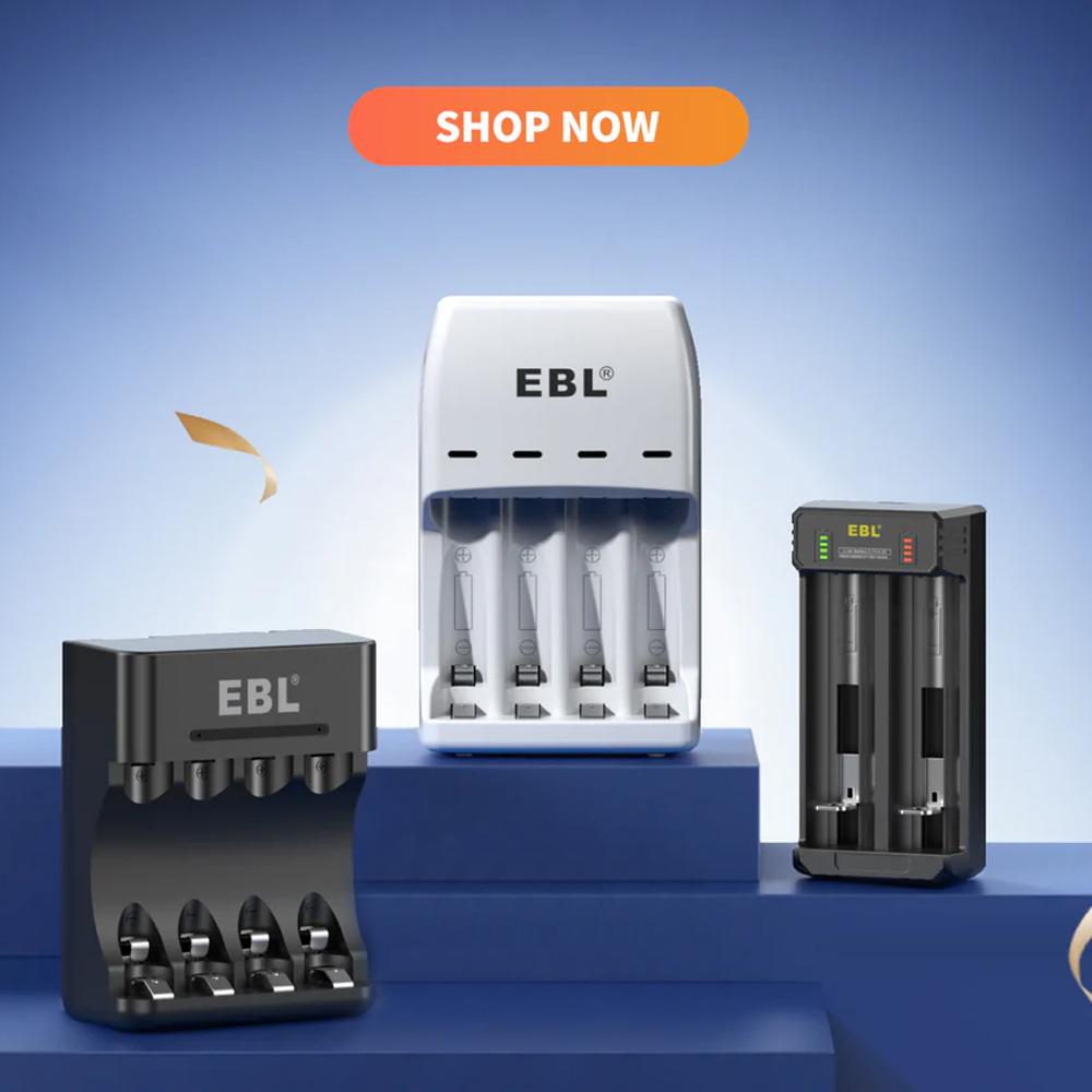 EBL Individual NiMH Lithium Rechargeable Batteries Charger